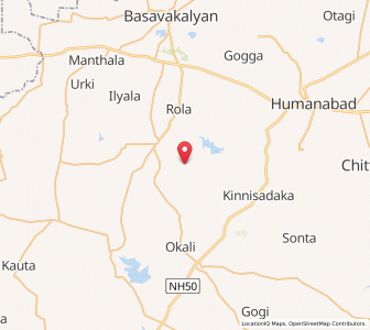 Map of Hirnagaon, Karnataka