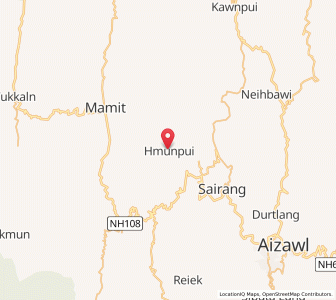 Map of Hmunpui, Mizoram