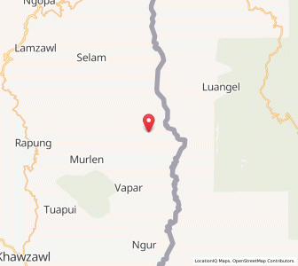 Map of Hnahlan, Mizoram