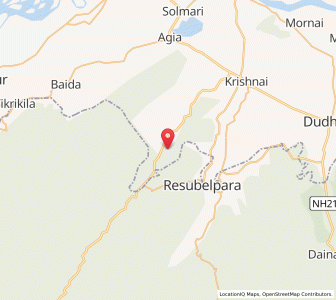 Map of Hodakona, Assam