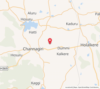 Map of Hodigere, Karnataka