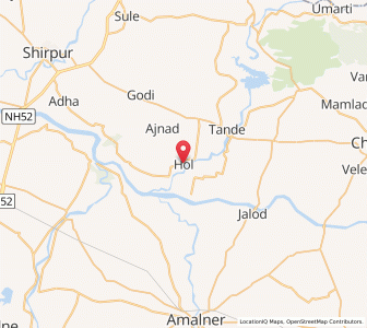 Map of Hol, Maharashtra