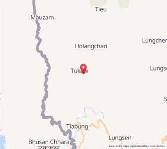 Map of Holongchari, Mizoram
