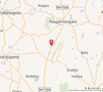 Map of Honakere, Karnataka