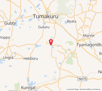 Map of Honudaki, Karnataka