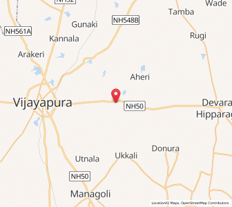 Map of Honutgi, Karnataka