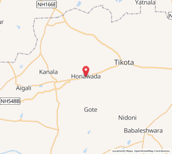 Map of Honwad, Karnataka