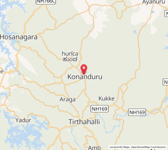 Map of Horabail, Karnataka