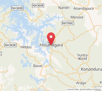 Map of Hosanagara, Karnataka