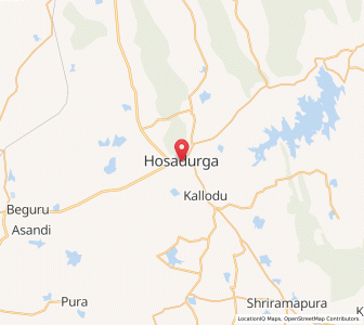 Map of Hosdurga, Karnataka