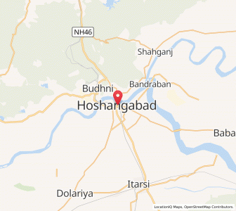 Map of Hoshangabad, Madhya Pradesh