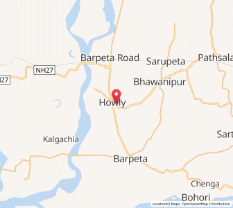 Map of Howli, Assam