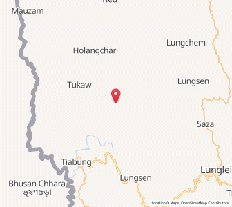 Map of Hruizam, Mizoram
