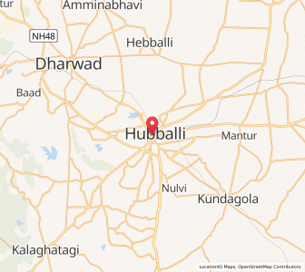 Map of Hubli, Karnataka