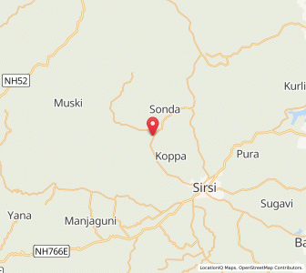 Map of Hulekal, Karnataka