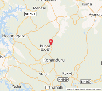 Map of Humachadakatte, Karnataka