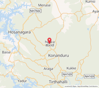 Map of Humcha, Karnataka