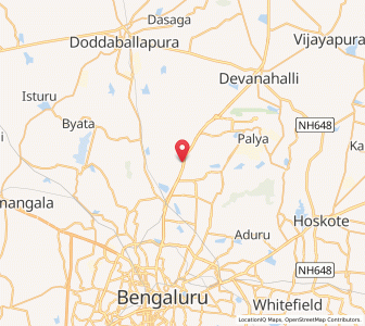 Map of Hunasamaranahalli, Karnataka