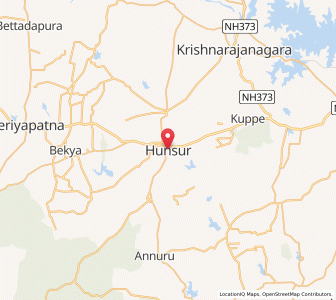 Map of Hunsur, Karnataka