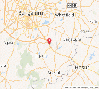 Map of Huskur Gate, Karnataka