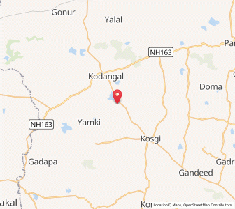 Map of Husnabad, Andhra Pradesh