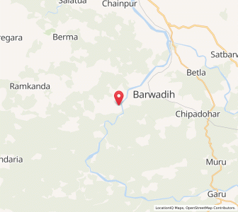 Map of Hutar, Jharkhand