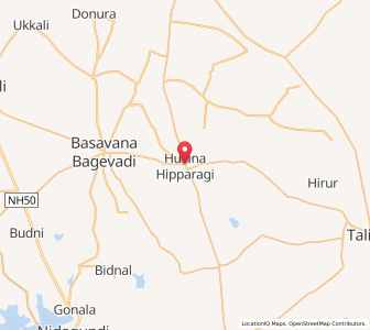 Map of Huvin Hippargi, Karnataka