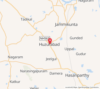 Map of Huzurabad, Andhra Pradesh