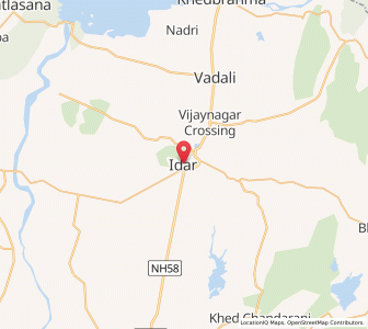 Map of Idar, Gujarat
