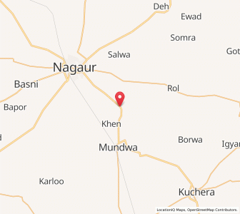 Map of Indana, Rajasthan