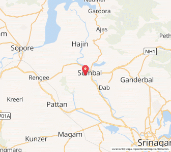 Map of Indarkut, Kashmir