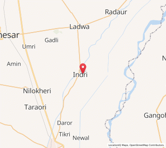 Map of Indri, Haryana