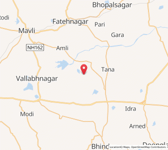 Map of Intali, Rajasthan