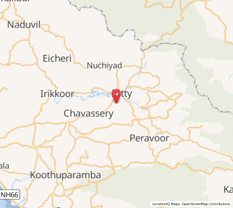 Map of Iritti, Kerala