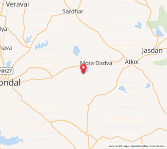 Map of Ishwaria, Gujarat