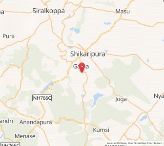 Map of Isuru, Karnataka