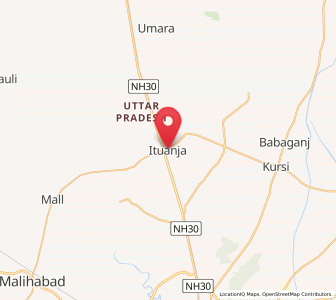 Map of Itaunja, Uttar Pradesh