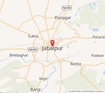 Map of Jabalpur, Madhya Pradesh