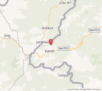 Map of Jada, Kashmir