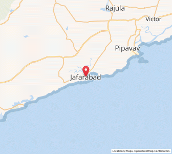 Map of Jafarabad, Gujarat