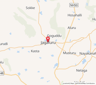 Map of Jagalur, Karnataka