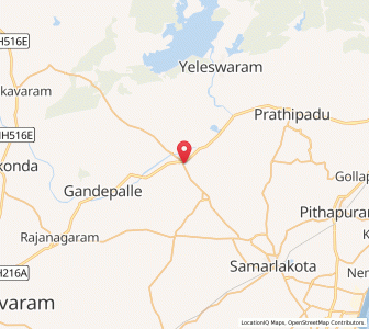 Map of Jaggampeta, Andhra Pradesh