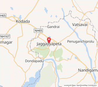 Map of Jaggayyapeta, Andhra Pradesh