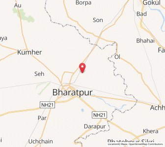 Map of Jaghina, Rajasthan