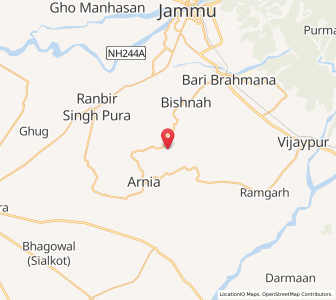 Map of Jagtu Chak, Kashmir