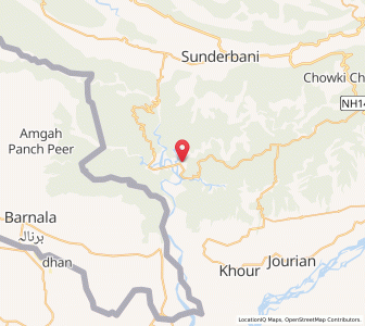 Map of Jaguan, Kashmir