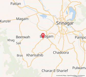 Map of Jahama, Kashmir