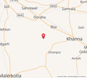 Map of Jahla, Punjab