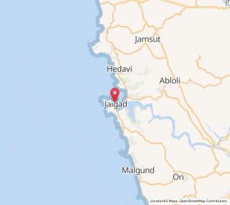 Map of Jaigarh, Maharashtra