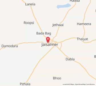 Map of Jaisalmer, Rajasthan
